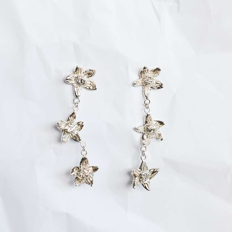 Sterling silver earrings handmade by Sydney jeweller Jean Yoshiko