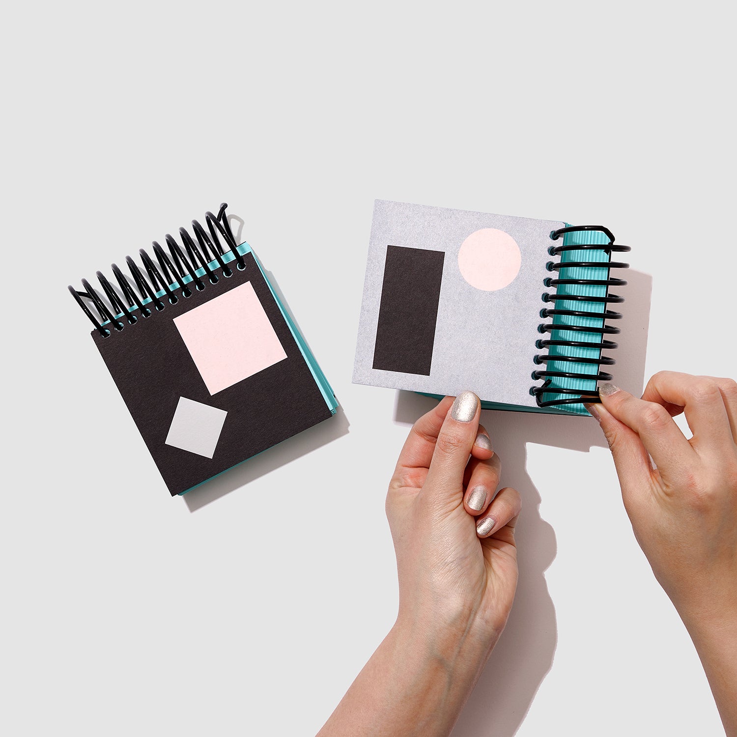 540 MINI Ring Notebook - Black Silver