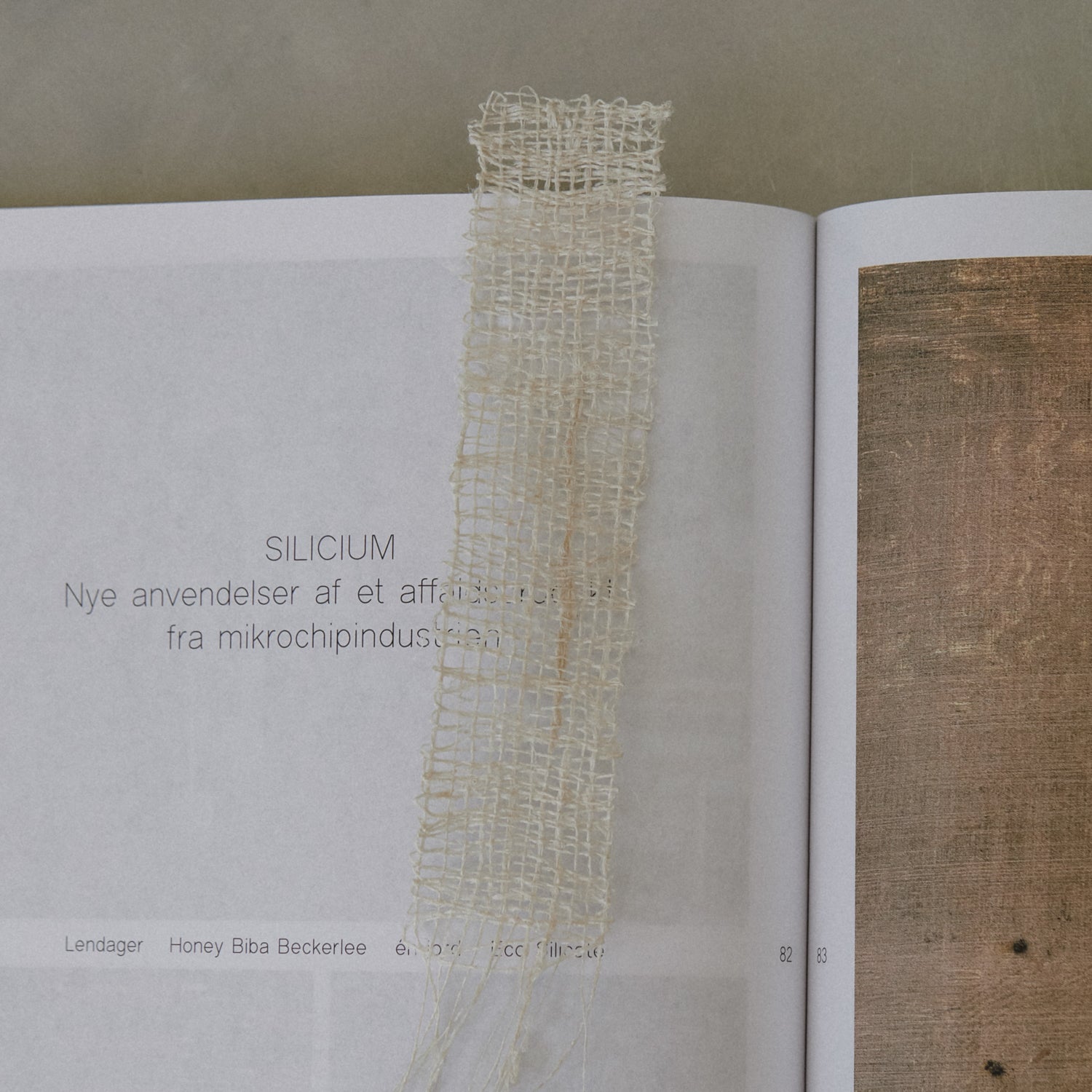 Natural Silk Bookmark 001