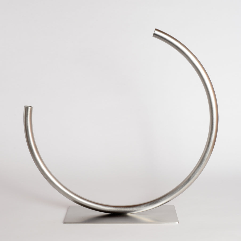 'Edging Over' Stainless Steel Vase