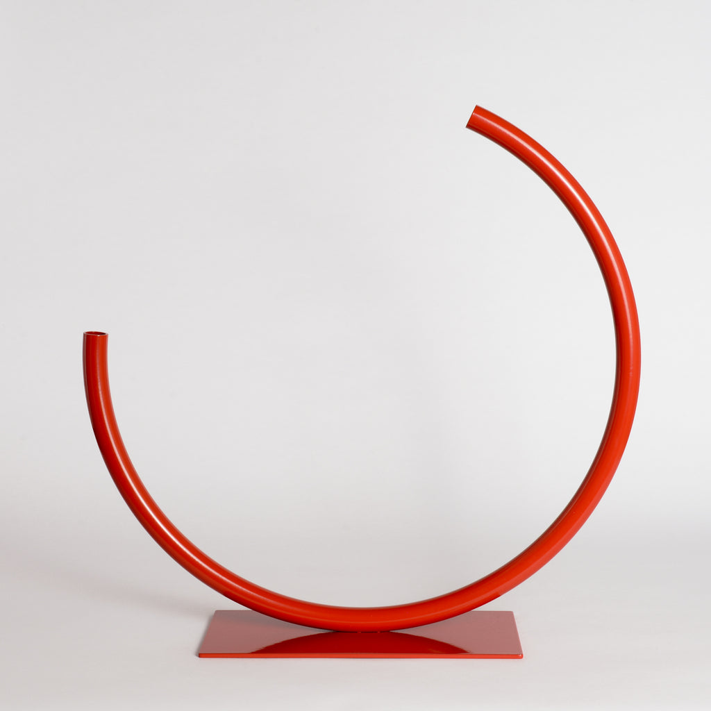 'Edging Over' Stainless Steel Vase