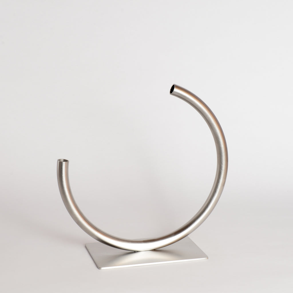 'Edging Over' Stainless Steel Vase