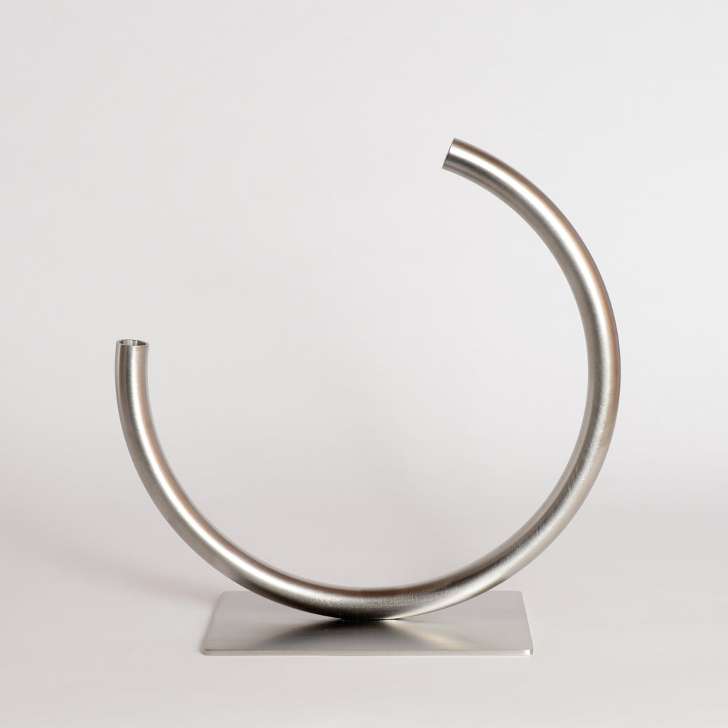 'Edging Over' Stainless Steel Vase