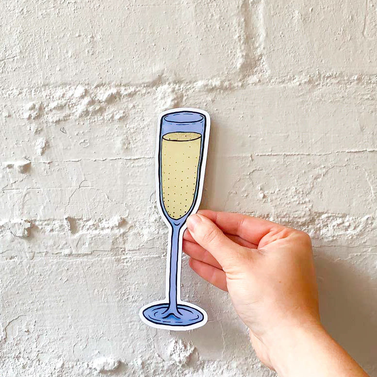 Big Fridge Magnet Billie Justice Thomson champagne glass