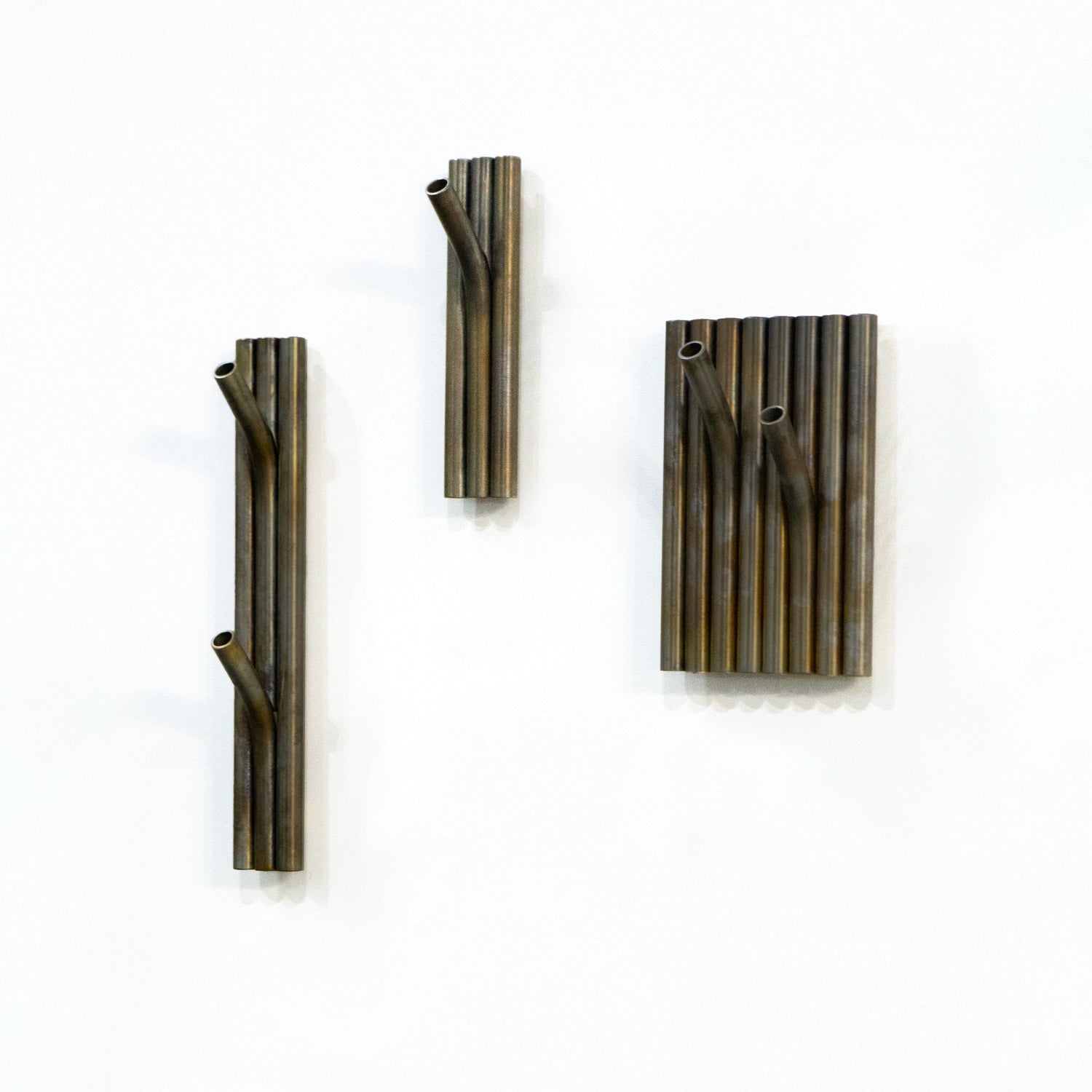 Pipeflute Wall Hook - Single in Burnt Stainless Steel