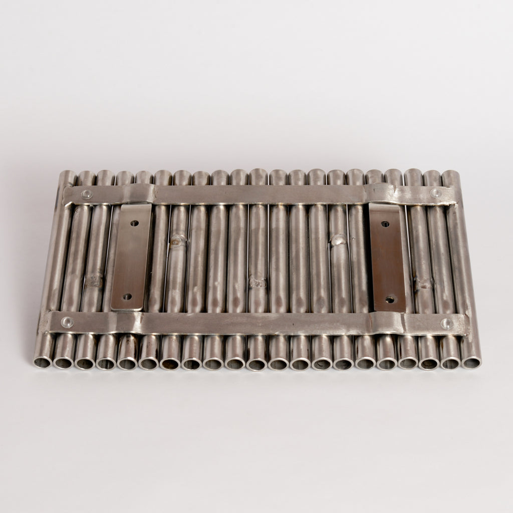 'Full House' Pipeflute Wall Hook - Brushed Stainless Steel