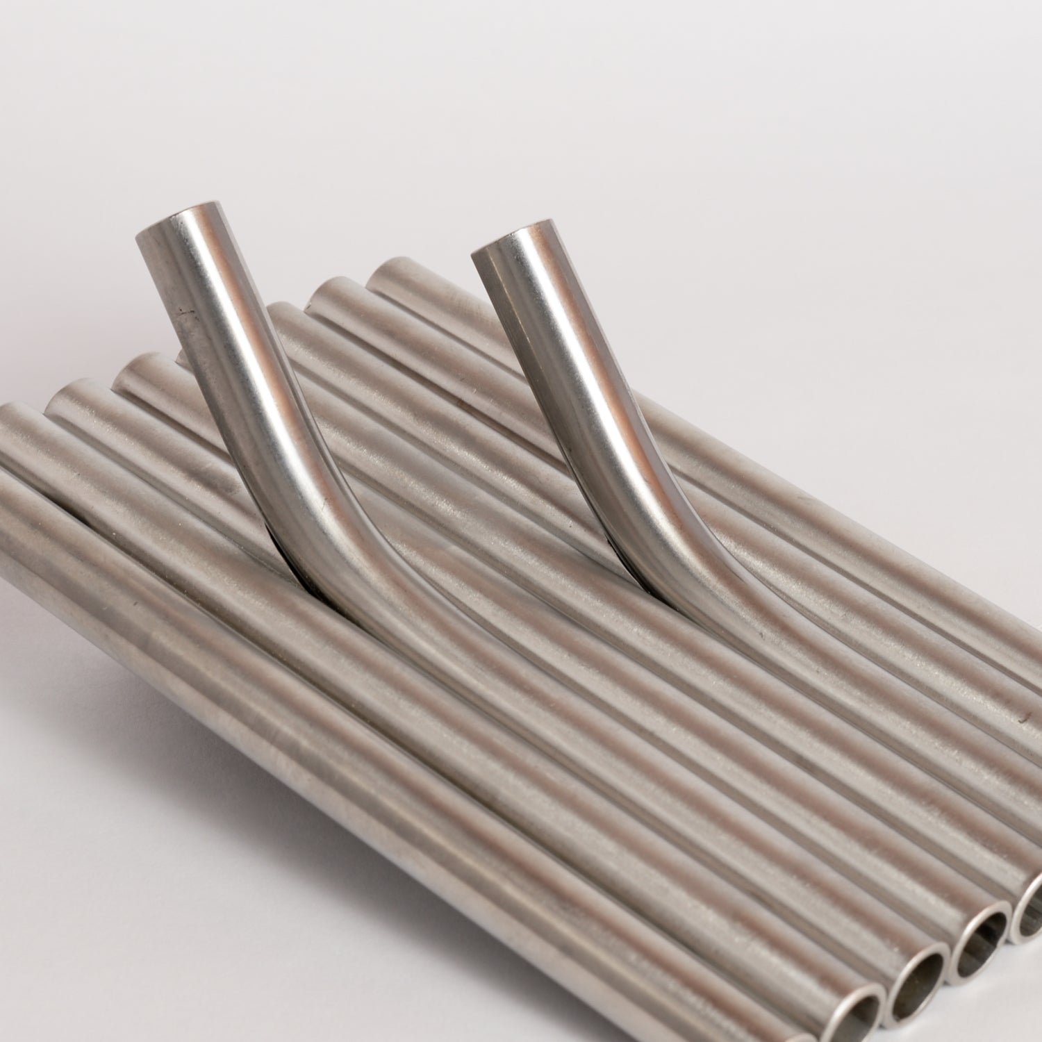 'Side by Side' Pipeflute Wall Hook - Brushed Stainless Steel