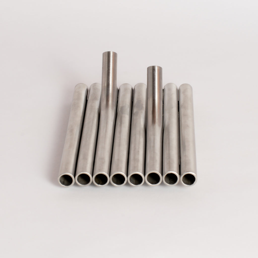 'Side by Side' Pipeflute Wall Hook - Brushed Stainless Steel