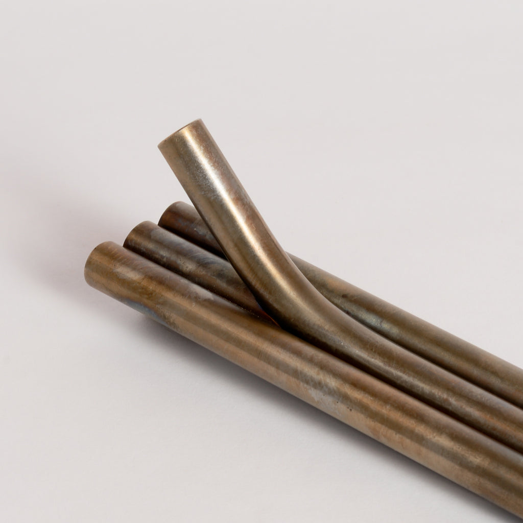 Pipeflute Wall Hook - Single in Burnt Stainless Steel