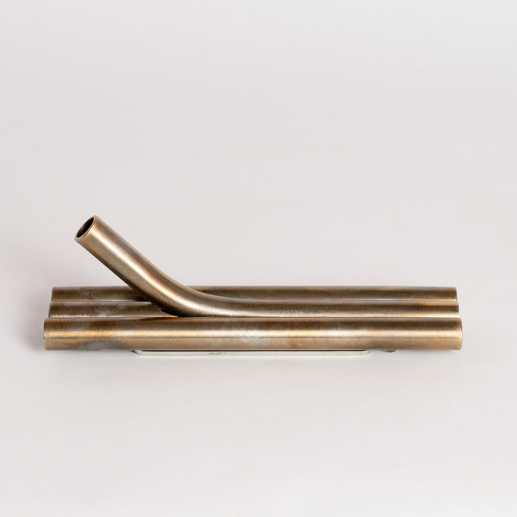 Pipeflute Wall Hook - Single in Burnt Stainless Steel