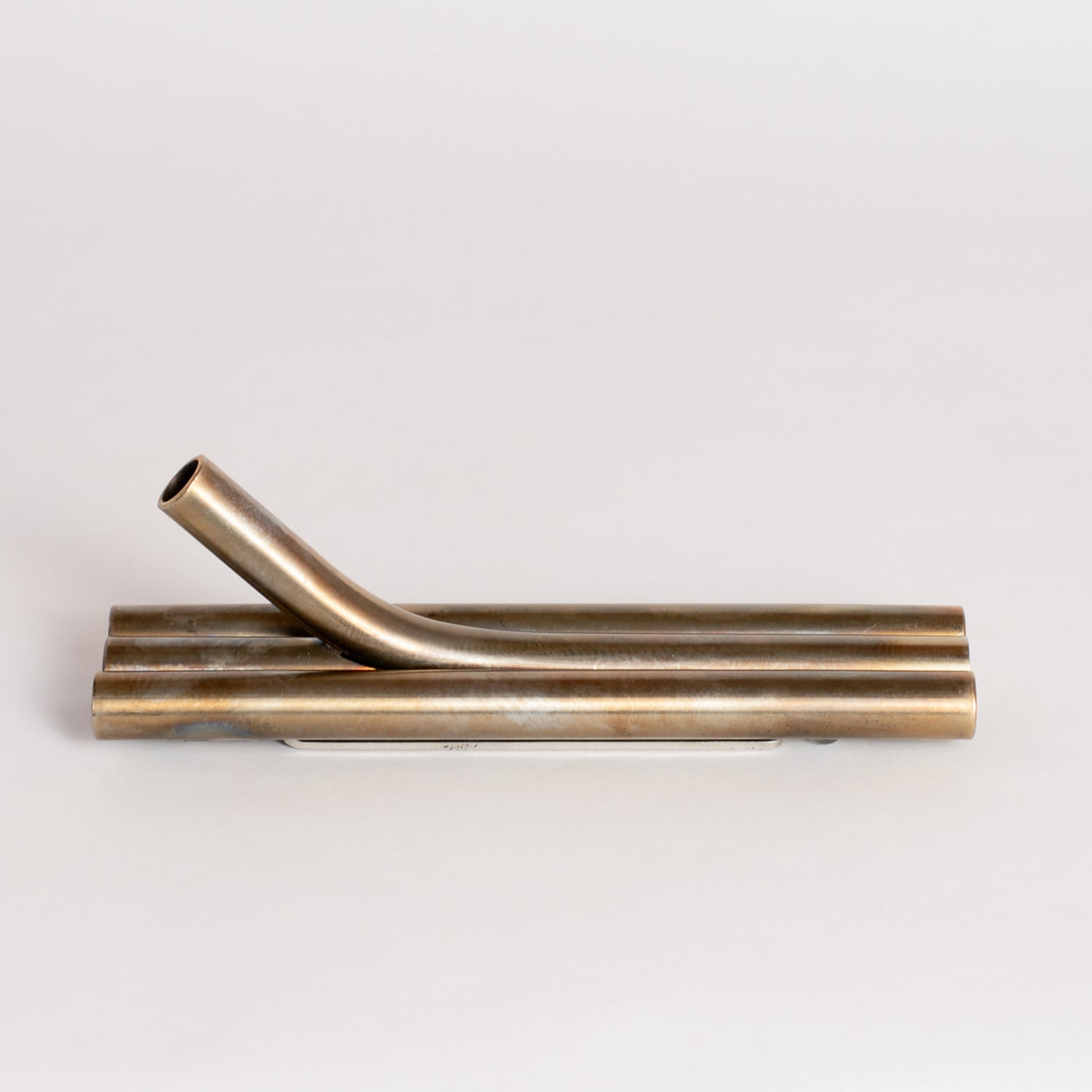 Pipeflute Wall Hook - Single in Burnt Stainless Steel