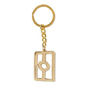 Clothing-the-gaps-keychain-aboriginal flag_gold