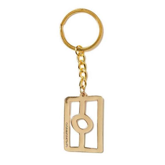 Clothing-the-gaps-keychain-aboriginal flag_gold