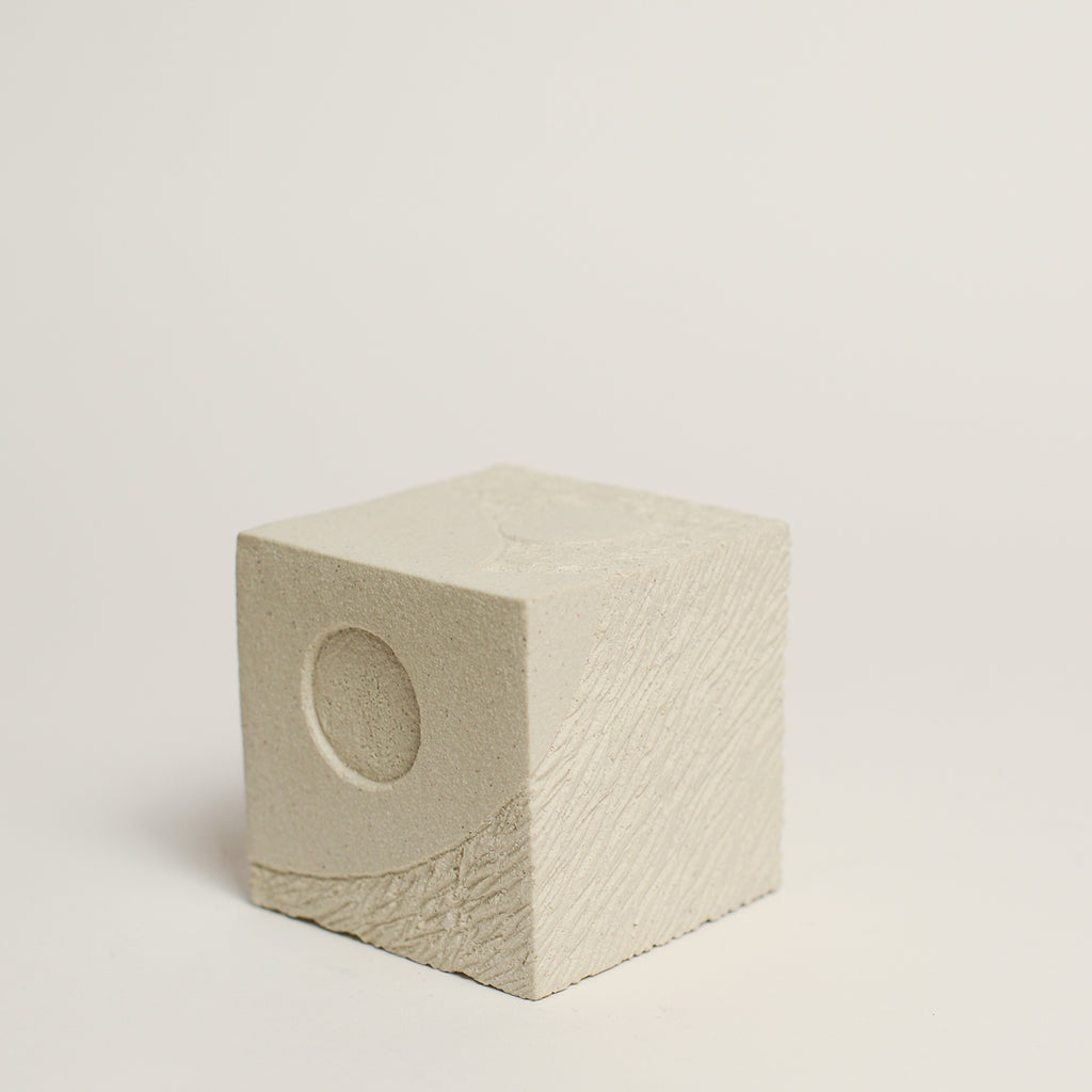 Ceramic sculpture handmade by Sydney-based artist Debbey Watson. The minimal aesthetic of Debbey’s enclosed, slab-built geometric forms and contemporary ceramics is inspired by her interest in modern architecture and design. 