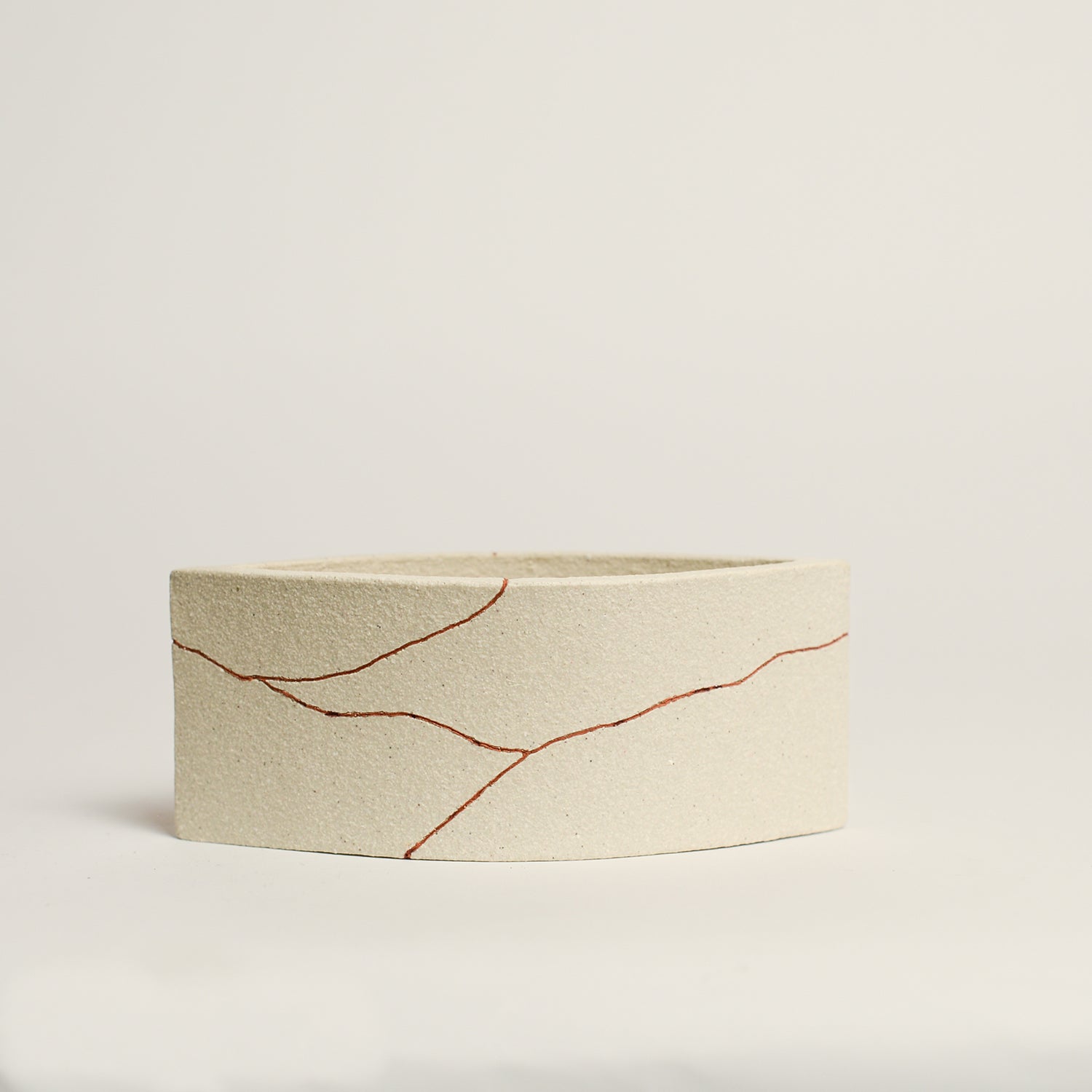 Ceramic sculpture handmade by Sydney-based artist Debbey Watson. The minimal aesthetic of Debbey’s enclosed, slab-built geometric forms and contemporary ceramics is inspired by her interest in modern architecture and design. 