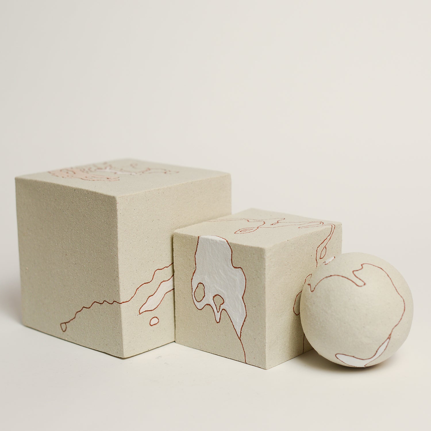 Ceramic sculpture handmade by Sydney-based artist Debbey Watson. The minimal aesthetic of Debbey’s enclosed, slab-built geometric forms and contemporary ceramics is inspired by her interest in modern architecture and design. 