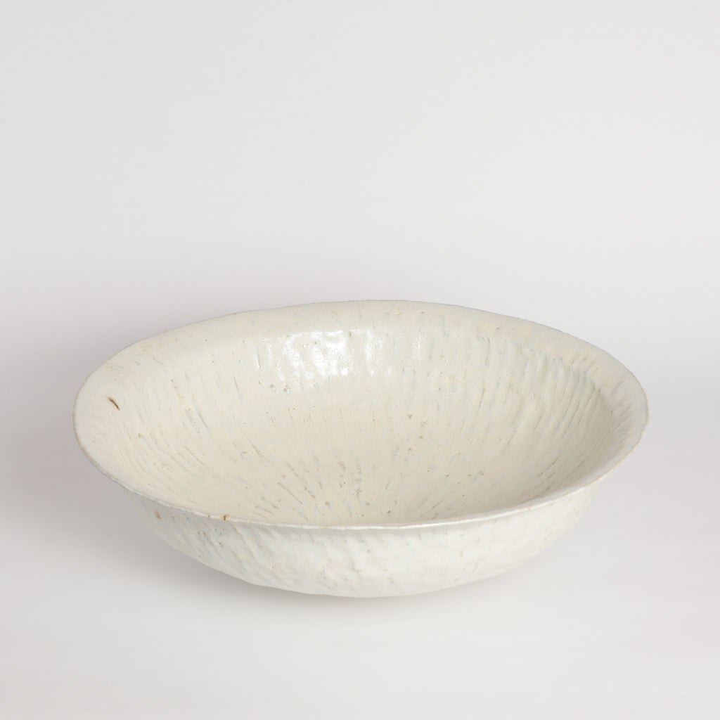 Large Celestial Carved Flower Bowl