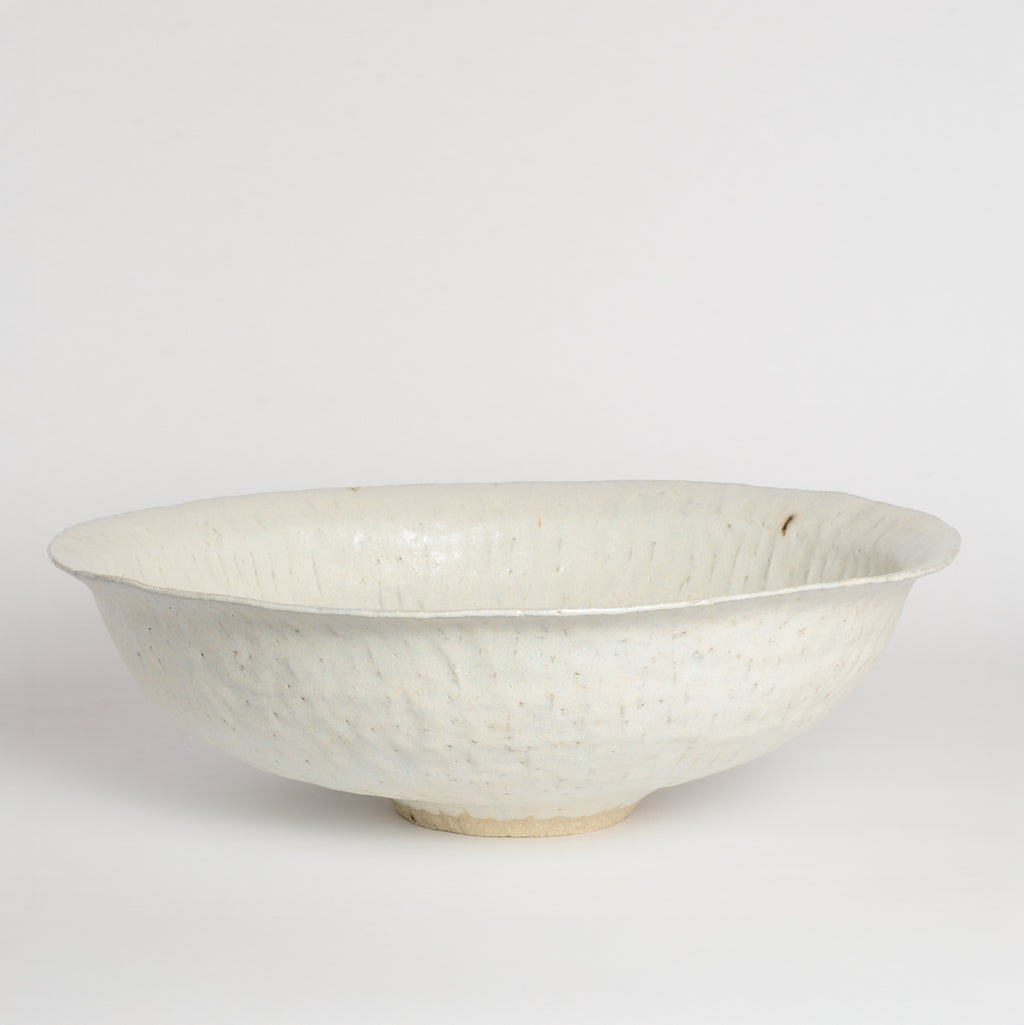 Large Celestial Carved Flower Bowl