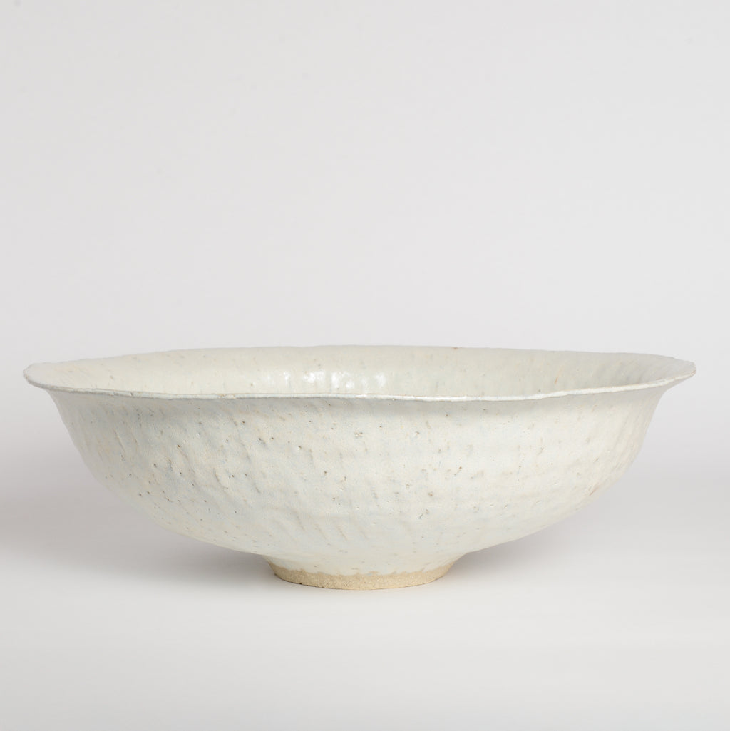 Large Celestial Carved Flower Bowl