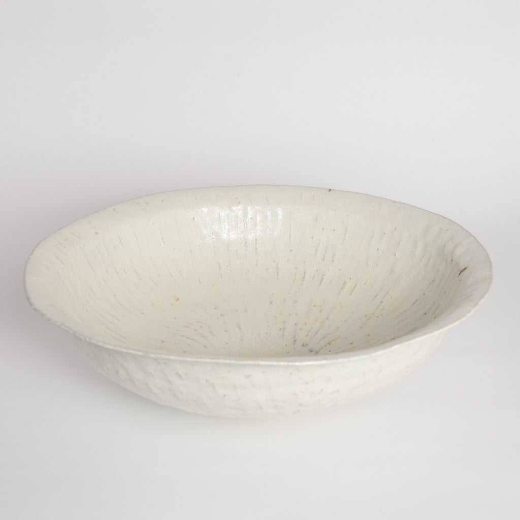 Large Celestial Carved Flower Bowl