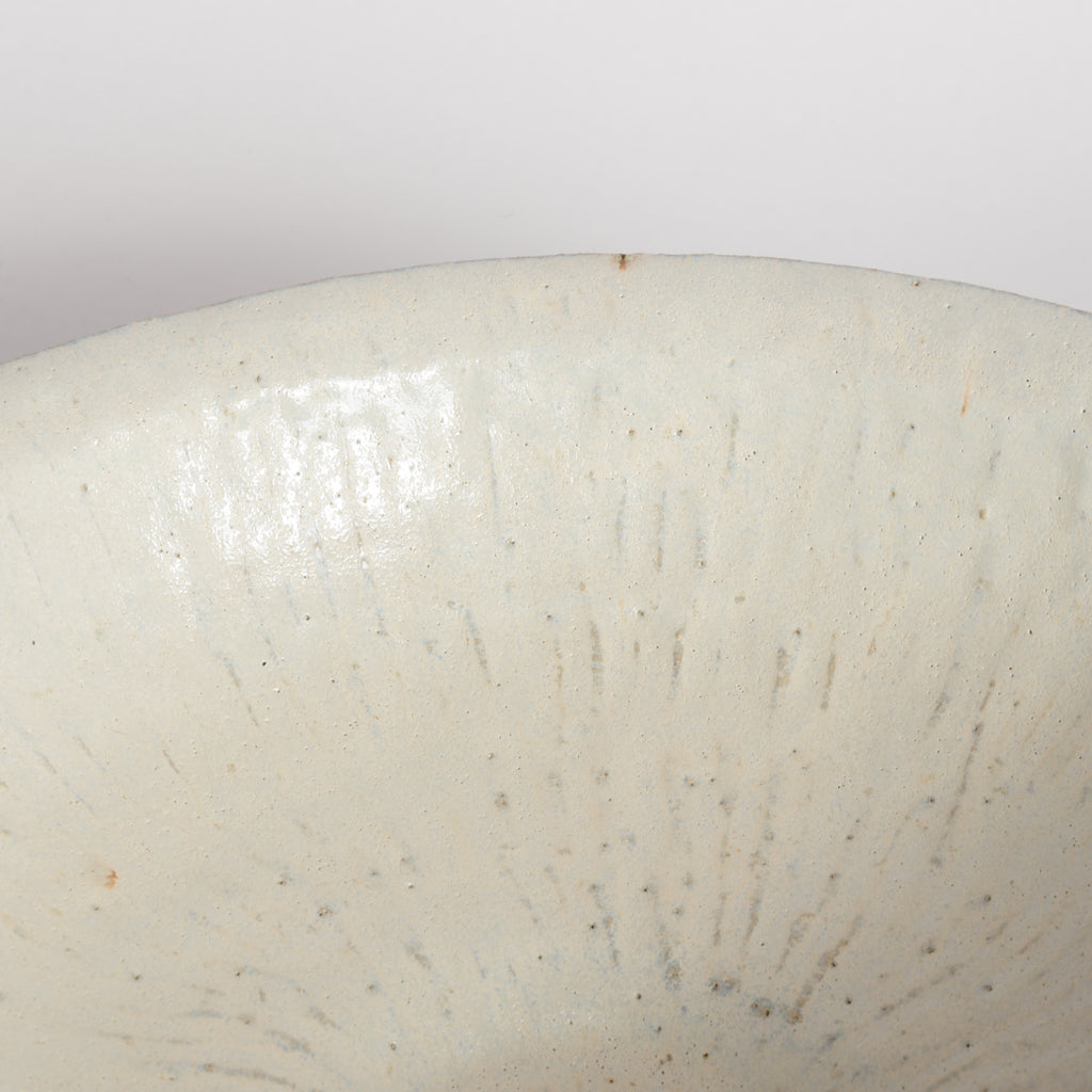 Large Celestial Carved Flower Bowl