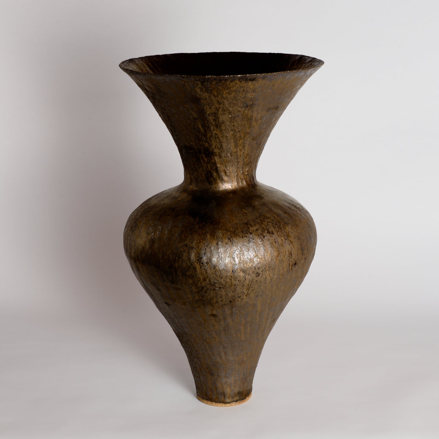 Tall Bronze Smooth Wobble Vessel