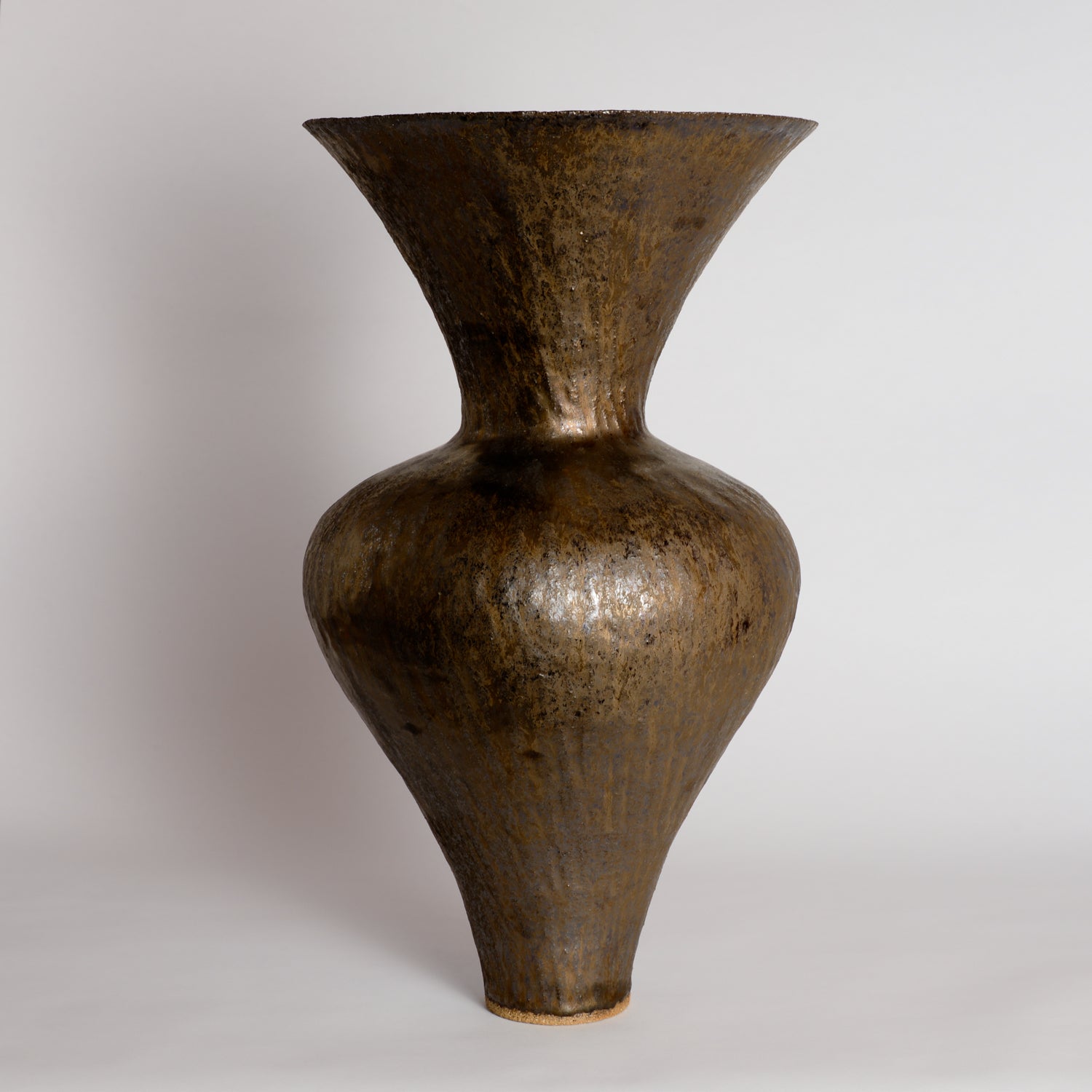 Tall Bronze Smooth Wobble Vessel