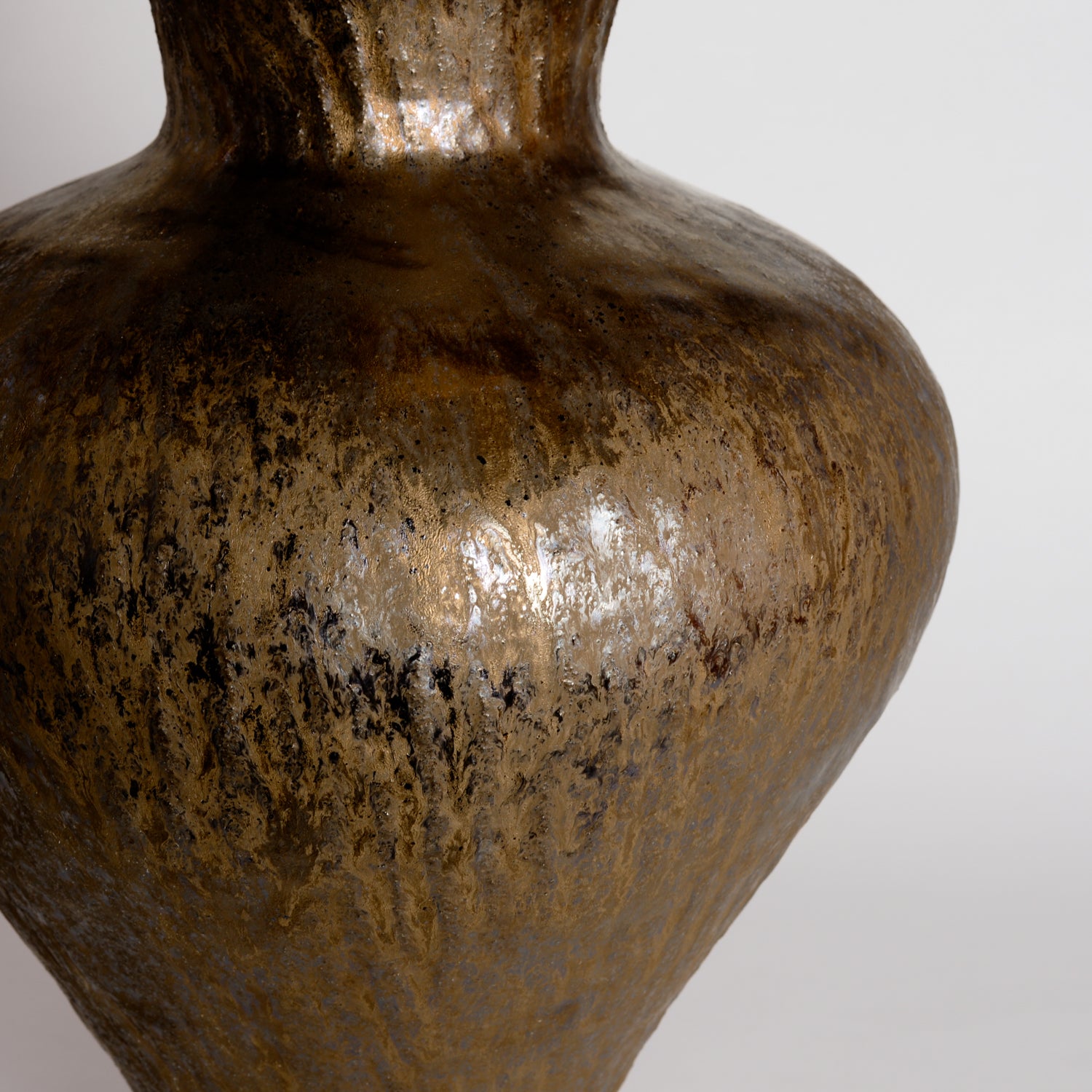 Tall Bronze Smooth Wobble Vessel