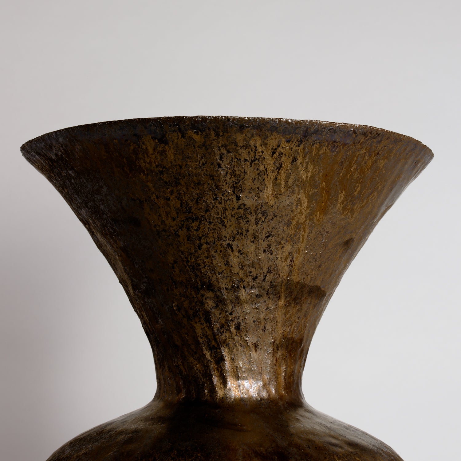 Tall Bronze Smooth Wobble Vessel
