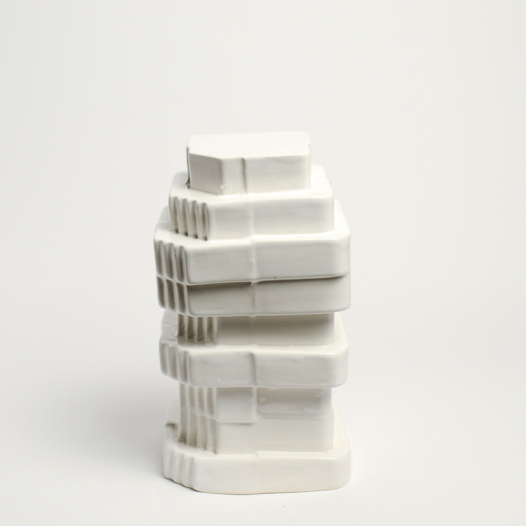 Ceramic vase handmade by Ella Reweti using slipcasting techniques. Ella is an Australian ceramicist based in Melbourne where she creates contemporary ceramics using slipcasting techniques and playing with form.