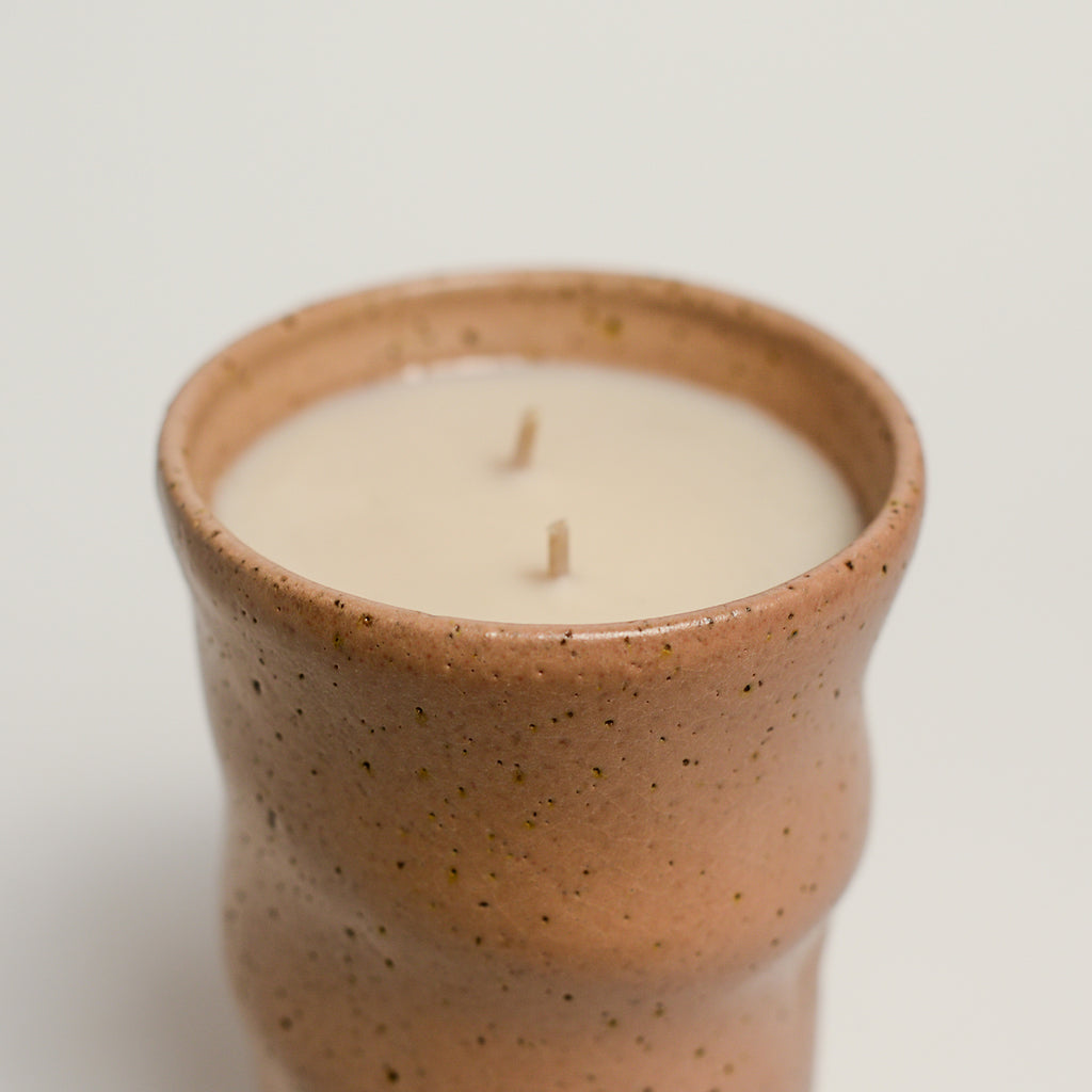 pépite presents its first commissioned series - an impressive XL ceramic candle featuring a signature bump vessel made by artist James Lemon and scented candle hand poured by Melbourne label You, Me & Bones. A gift that keeps on giving - once the candle has been enjoyed until its last drop, this piece becomes a beautiful