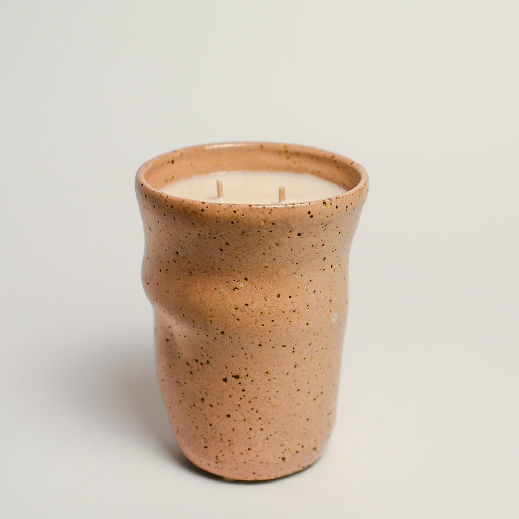 pépite presents its first commissioned series - an impressive XL ceramic candle featuring a signature bump vessel made by artist James Lemon and scented candle hand poured by Melbourne label You, Me & Bones. A gift that keeps on giving - once the candle has been enjoyed until its last drop, this piece becomes a beautiful