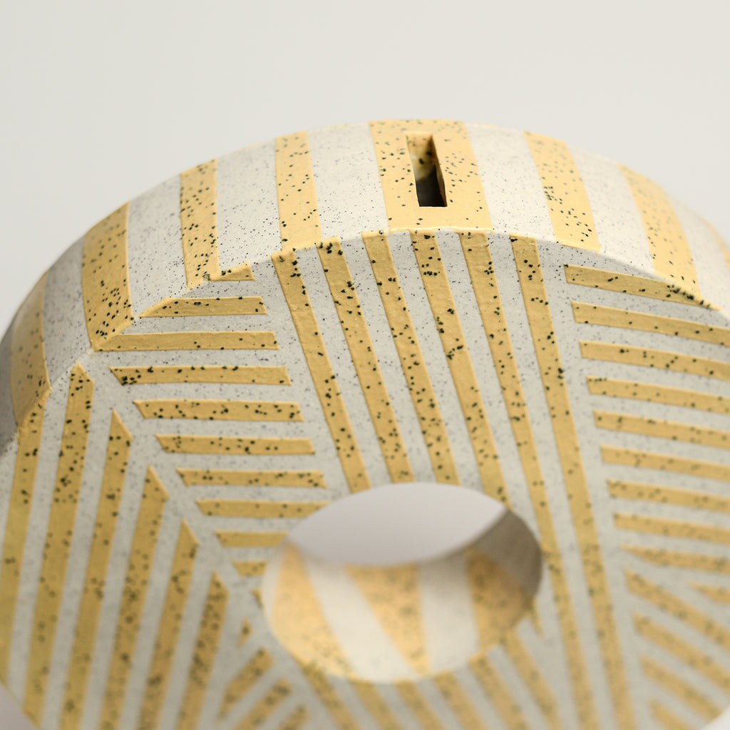 Ceramic circle vase by Sydney ceramicist Jenni Oh