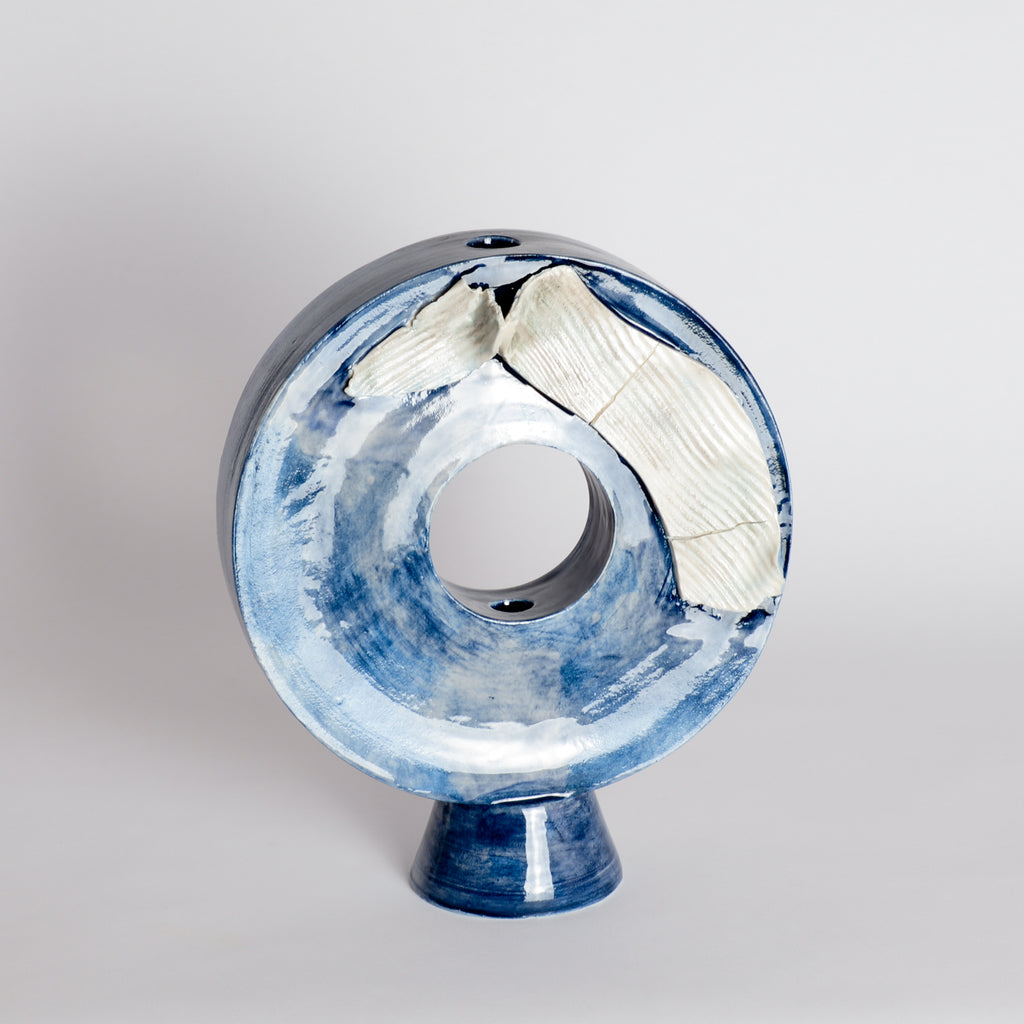 Blue Doughnut Vessel