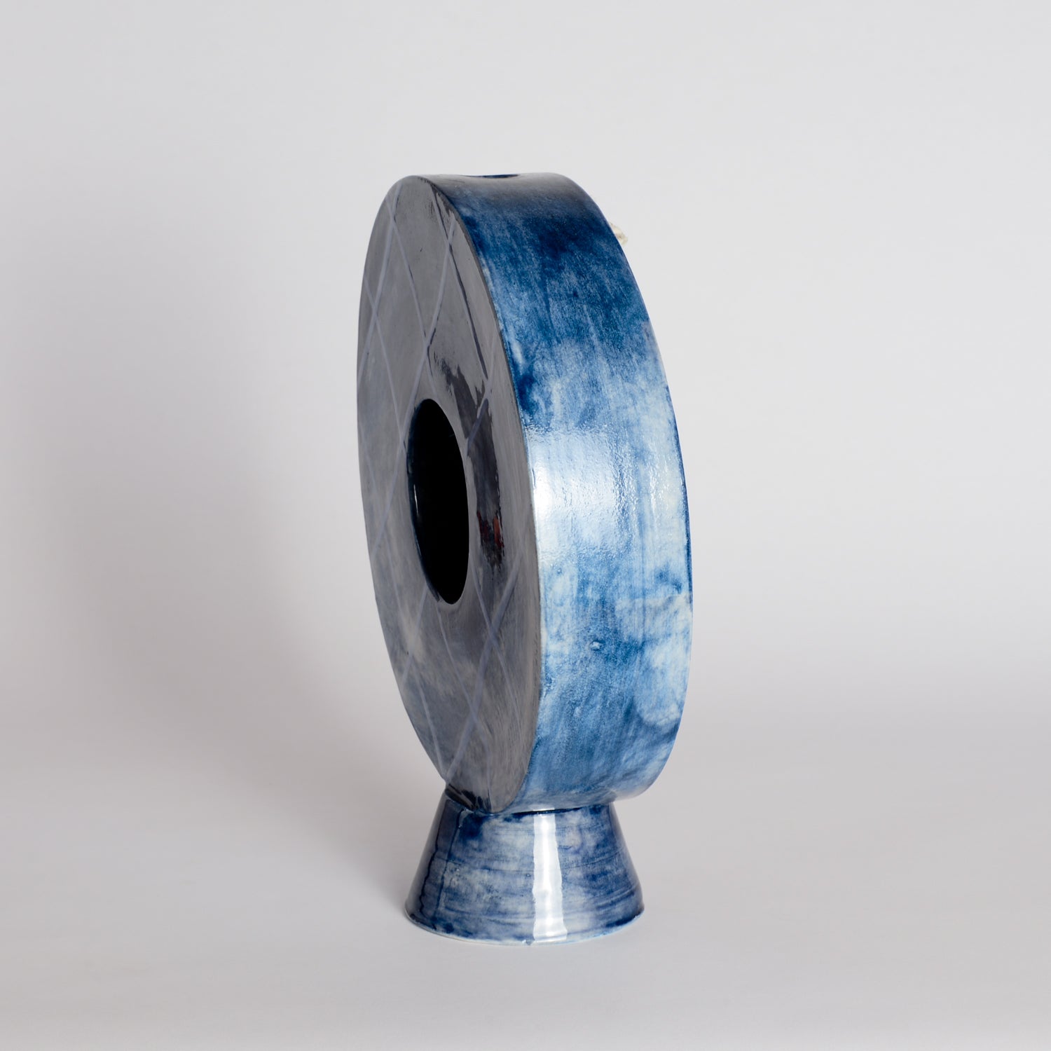 Blue Doughnut Vessel