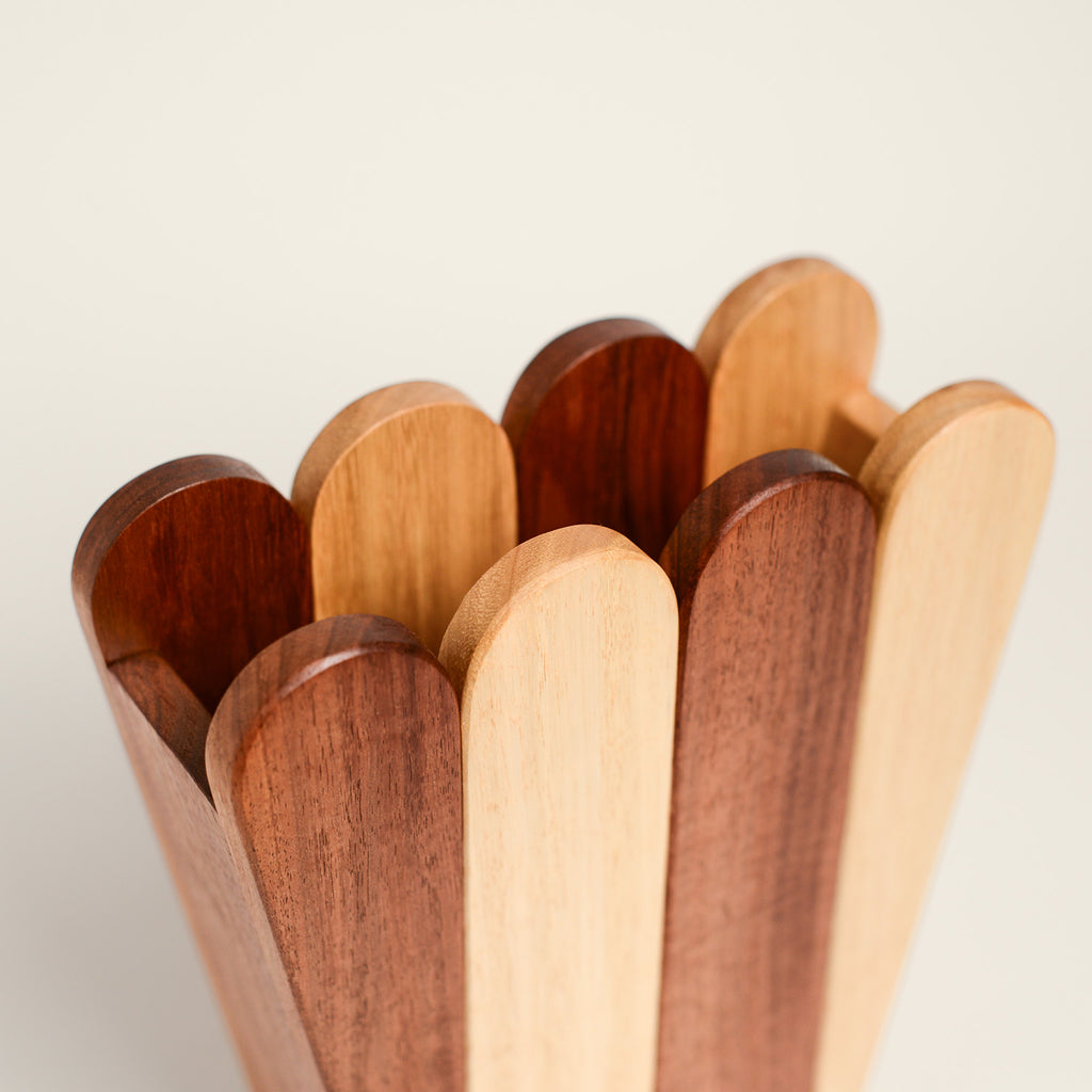 Katrina Ramm (She/Her) is a Melbourne (Naarm) based furniture designer, releasing work through design practice Ka Ra Studio.  With a background in Interior Design, Katrina’s multidisciplinary approach to design centres around the emotive impact of an object within its environment.  Inspired by simple geometric forms, Katrina is drawn to creating work with a sense of nostalgia, seamlessly blending simplicity and practicality with a touch of playfulness.