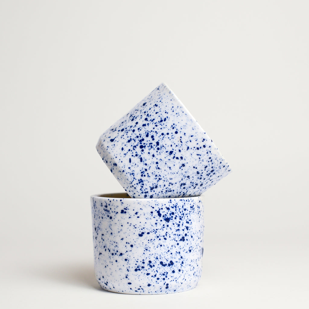 Porcelain Asymmetrical breakfast Bowl handmade by Melbourne-based ceramicist Lucile Sciallano from La Petite Fabrique De Brunswick. Originally from France, Lucile now works from her Brunswick garden shed where she creates a variety of tableware using slip cast techniques and hand-painted patterns.