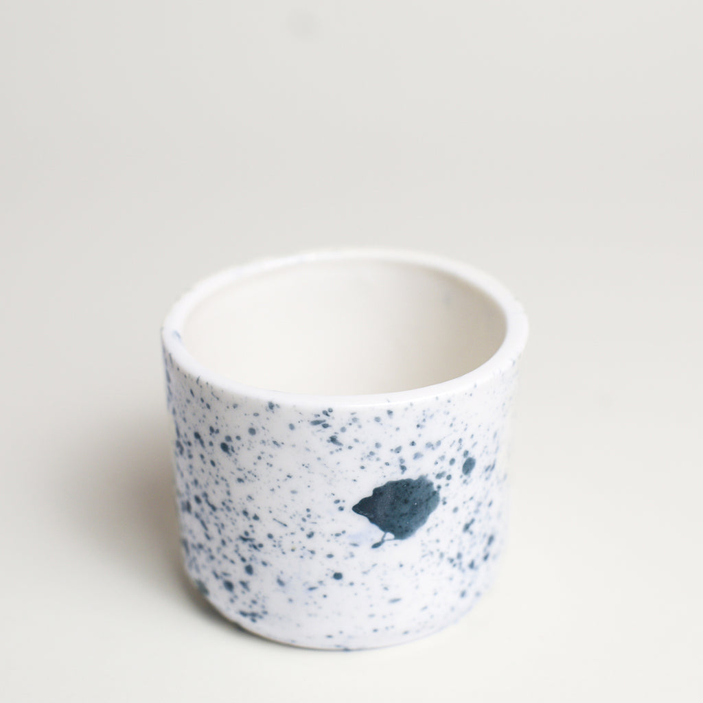 Porcelain Asymmetrical breakfast Bowl handmade by Melbourne-based ceramicist Lucile Sciallano from La Petite Fabrique De Brunswick. Originally from France, Lucile now works from her Brunswick garden shed where she creates a variety of tableware using slip cast techniques and hand-painted patterns.