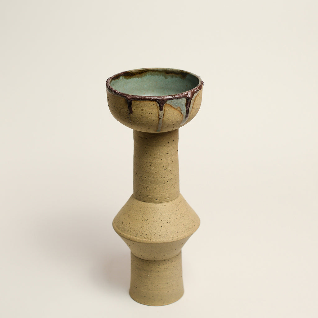 LAURA VELEFF has been making ceramic work for her label LEAF AND THREAD for the past 9 years. Laura works predominantly on the wheel and creates pieces that are imbued with her deep respect and love for natural materials.  Since moving from Melbourne to the Central Victorian Goldfields, Laura's more recent work tells the story of the complex narrative and history of her new surroundings, often incorporating materials she gathers from the environment.