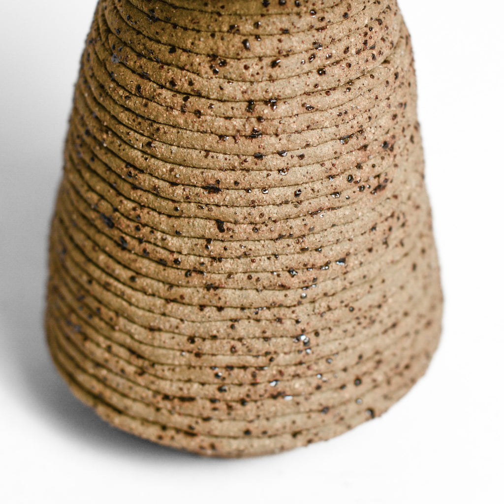 Ceramic vessel handmade by Mali Taylor, a Melbourne based ceramic artist currently exploring the parameters of coil methodology within her practice.