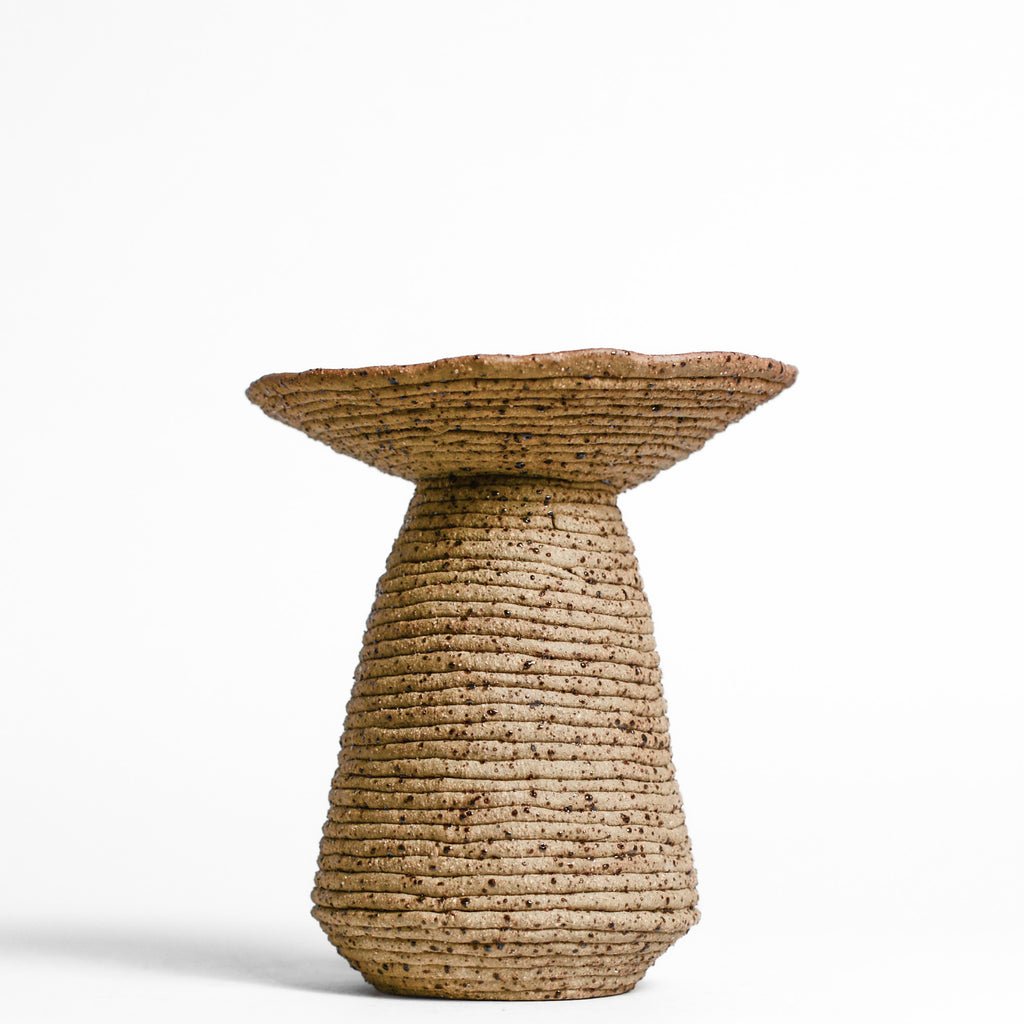 Ceramic vessel handmade by Mali Taylor, a Melbourne based ceramic artist currently exploring the parameters of coil methodology within her practice.