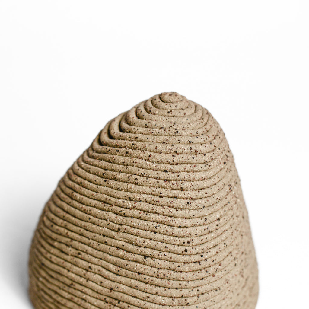 Ceramic vessel handmade by Mali Taylor, a Melbourne based ceramic artist currently exploring the parameters of coil methodology within her practice.