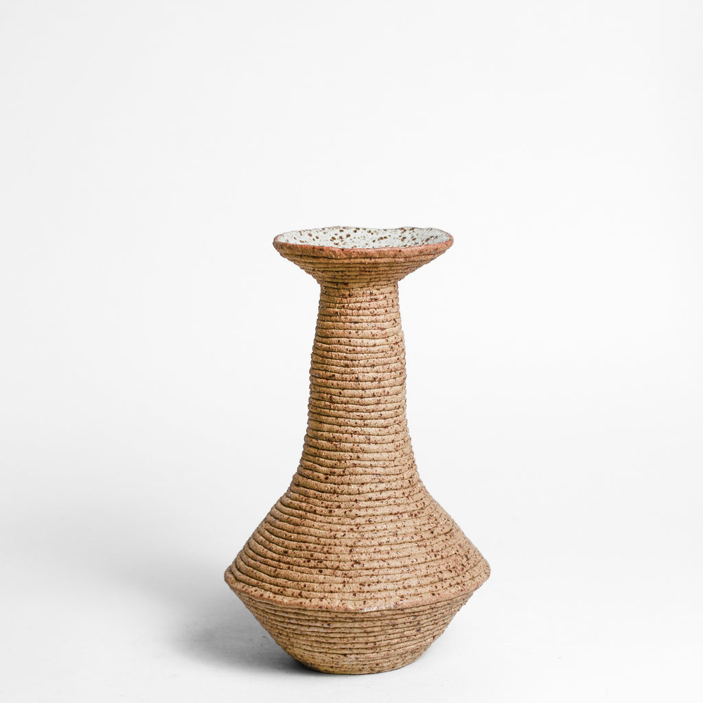 Ceramic vessel handmade by Mali Taylor, a Melbourne based ceramic artist currently exploring the parameters of coil methodology within her practice.