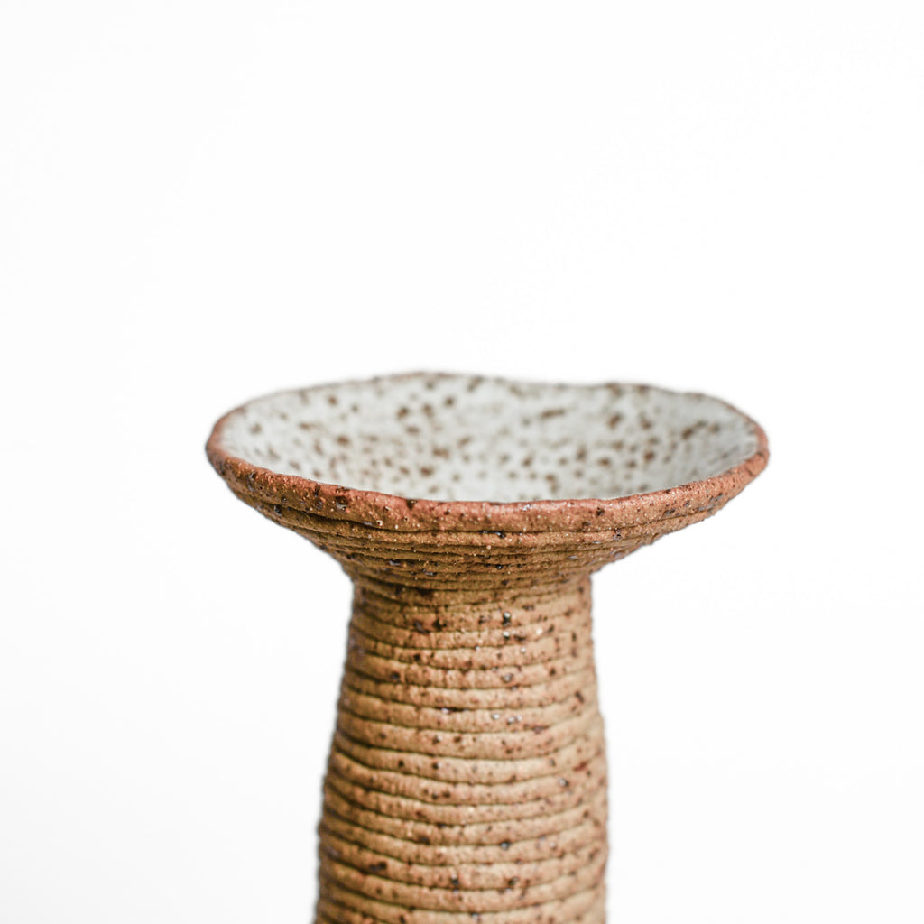 Ceramic vessel handmade by Mali Taylor, a Melbourne based ceramic artist currently exploring the parameters of coil methodology within her practice.