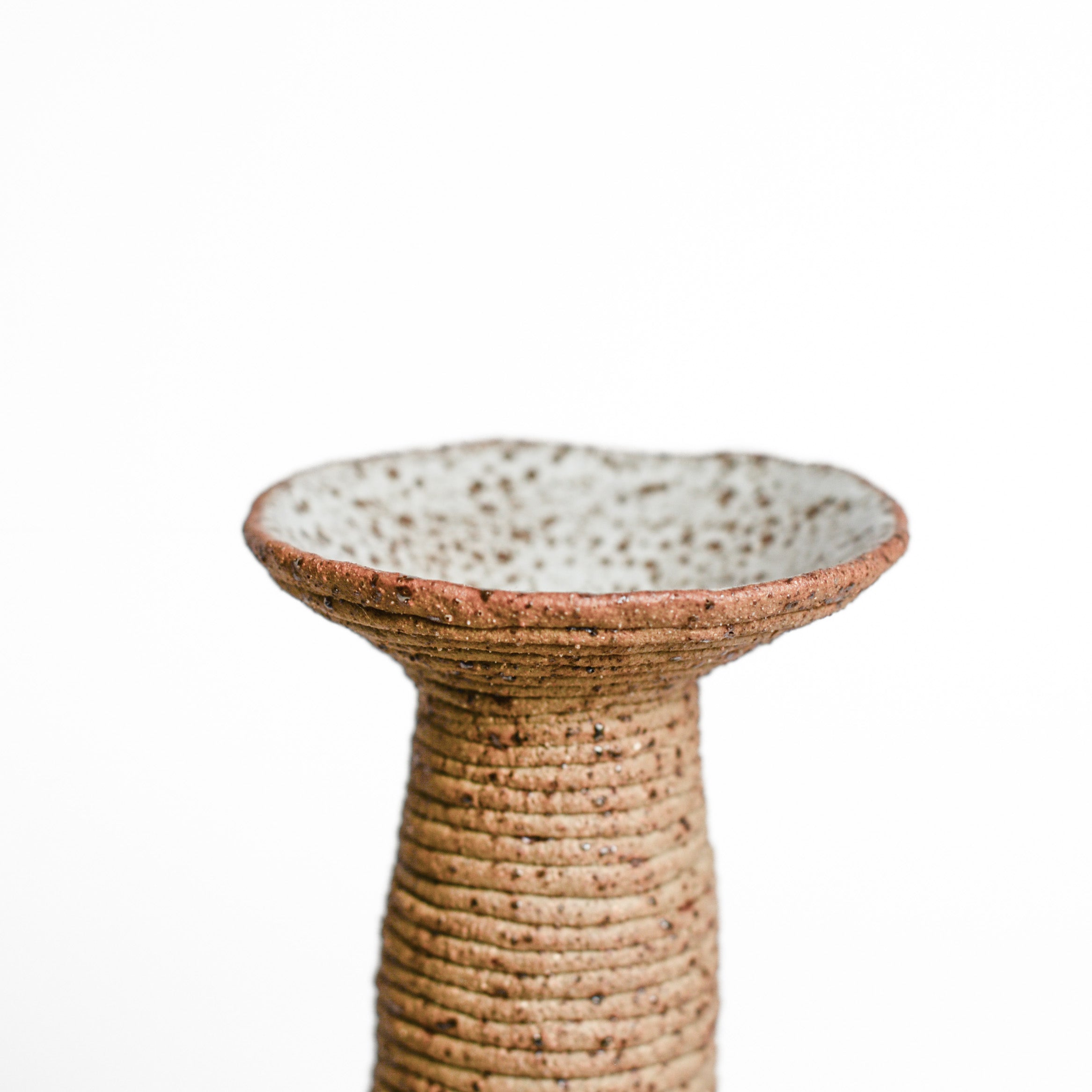 Ceramic vessel handmade by Mali Taylor, a Melbourne based ceramic artist currently exploring the parameters of coil methodology within her practice.