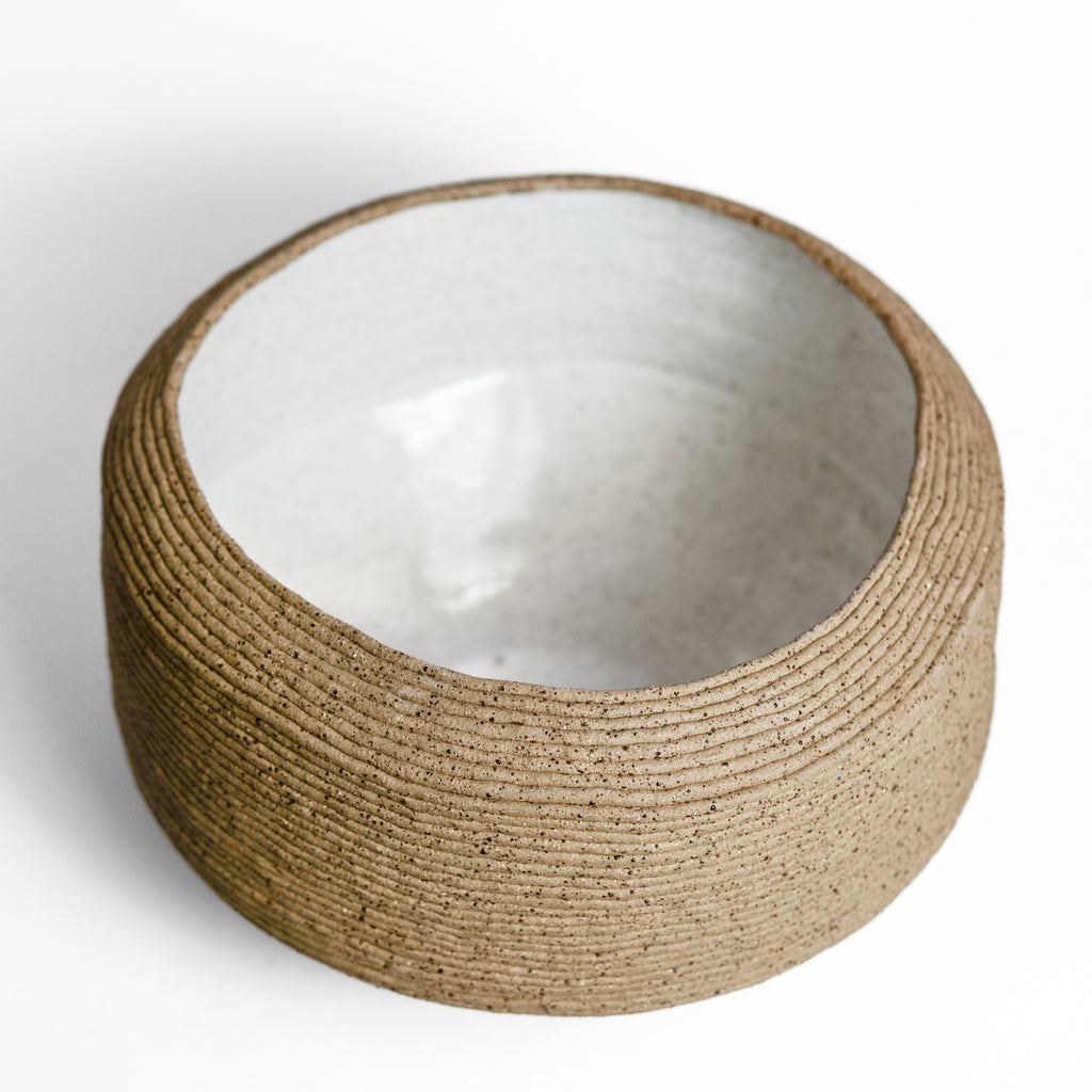 Ceramic vessel handmade by Mali Taylor, a Melbourne based ceramic artist currently exploring the parameters of coil methodology within her practice.