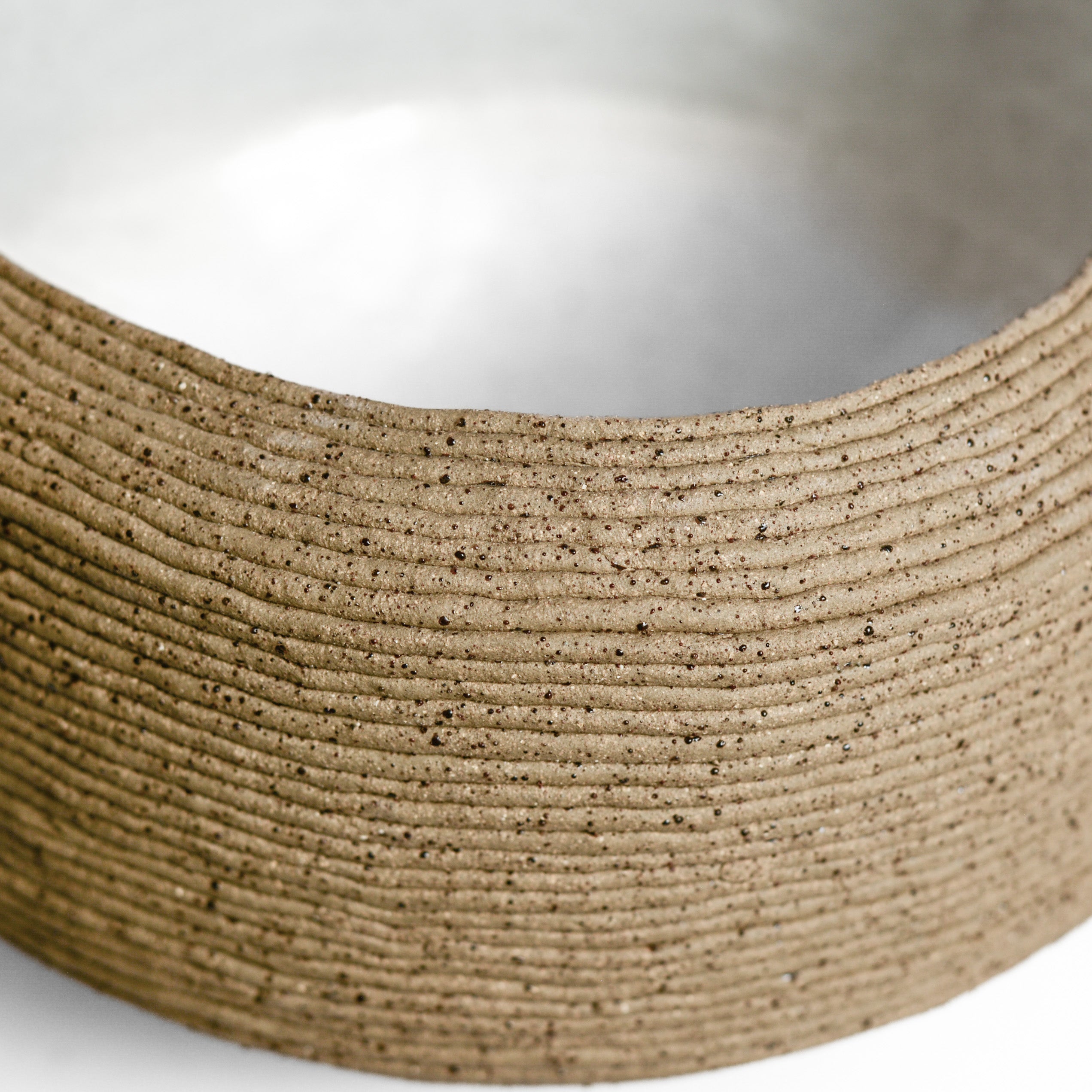 Ceramic vessel handmade by Mali Taylor, a Melbourne based ceramic artist currently exploring the parameters of coil methodology within her practice.