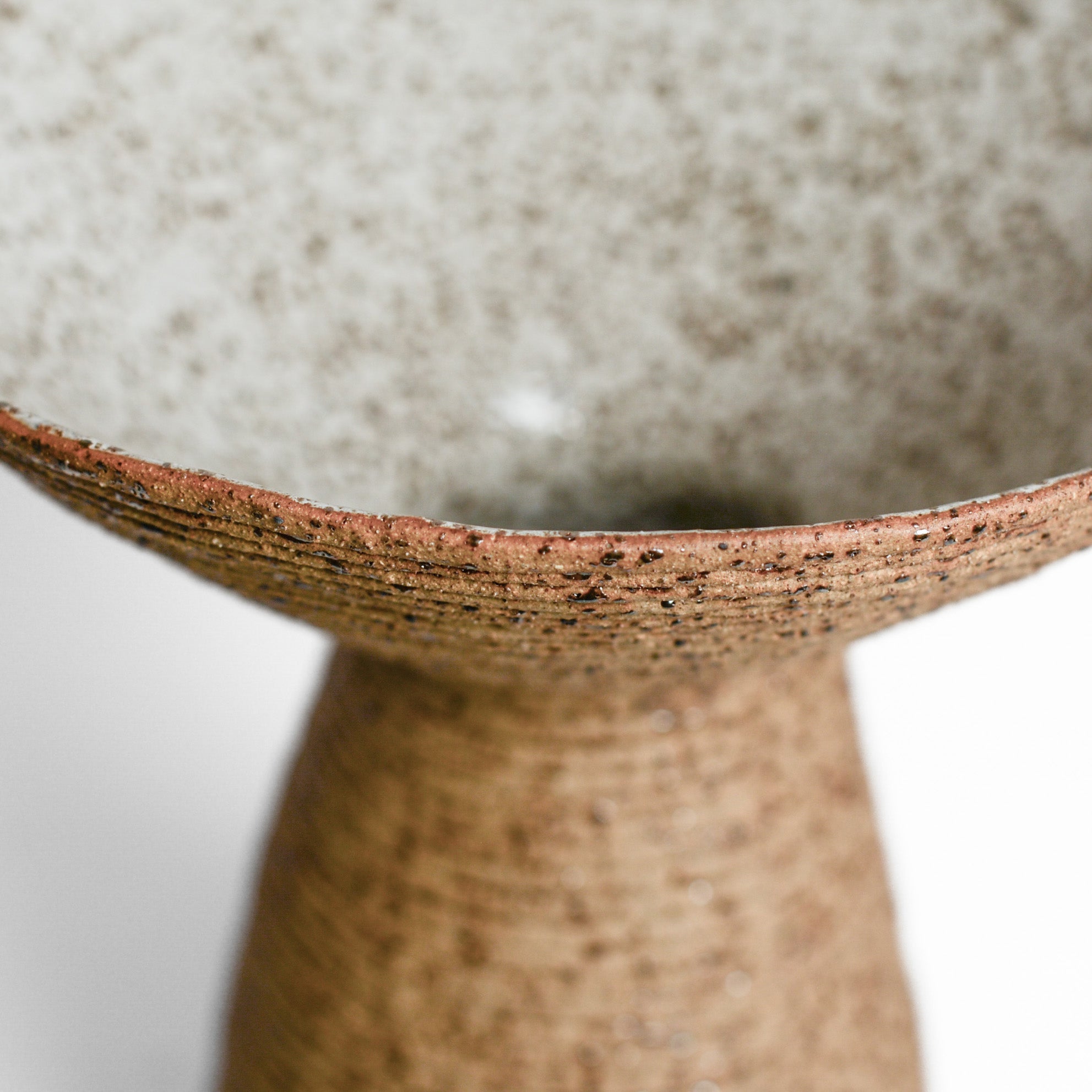 Ceramic vessel handmade by Mali Taylor, a Melbourne based ceramic artist currently exploring the parameters of coil methodology within her practice.