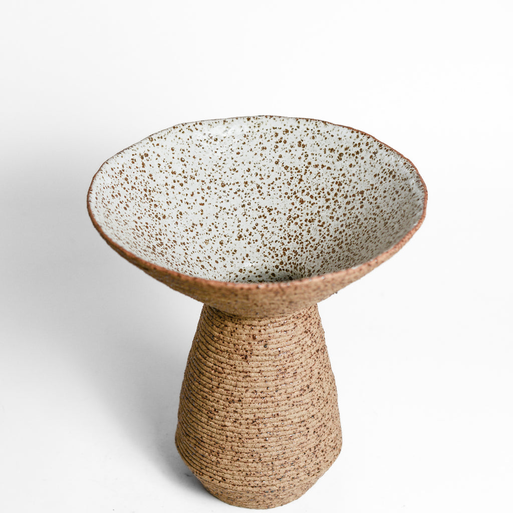 Ceramic vessel handmade by Mali Taylor, a Melbourne based ceramic artist currently exploring the parameters of coil methodology within her practice.