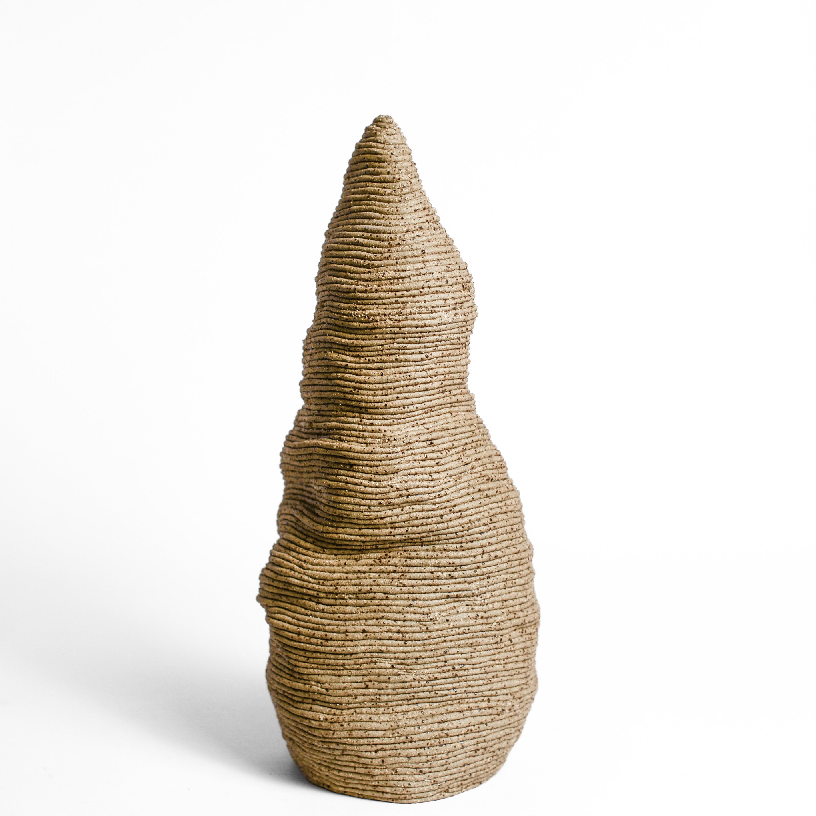 Ceramic vessel handmade by Mali Taylor, a Melbourne based ceramic artist currently exploring the parameters of coil methodology within her practice.